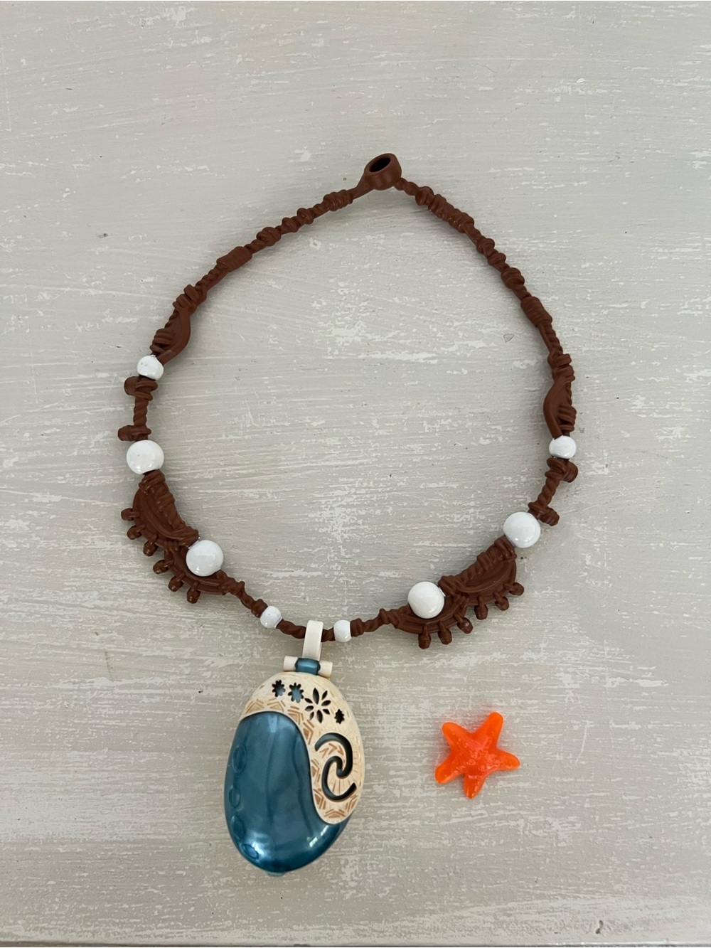 Disney Moana Magical Seashell Necklace Blue Pendant Starfish Ocean